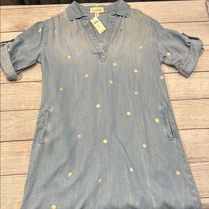Women’s Cloth & Stone Dress with Gold Accents size S petite NWT MSRP $138